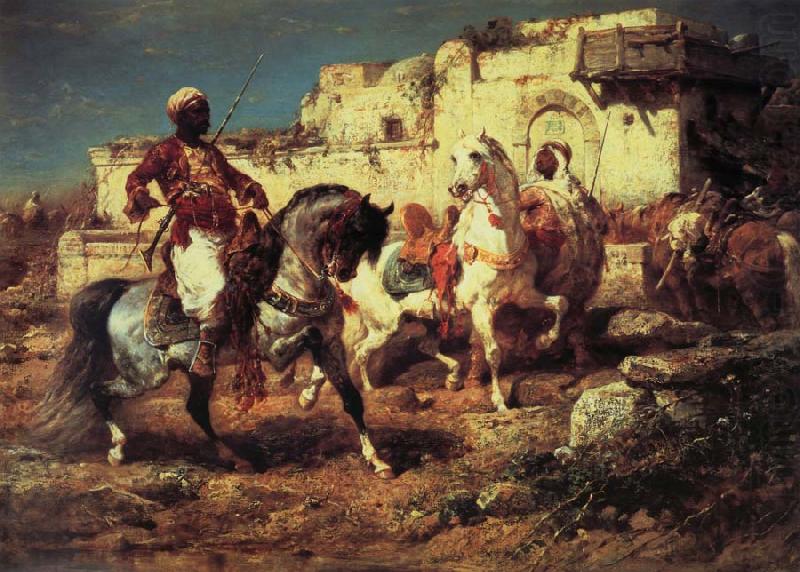 Adolf Schreyer Arabic horsemen china oil painting image